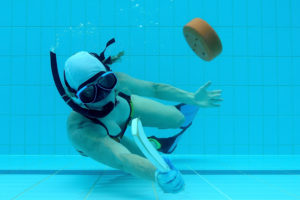 GOLD COAST, AUSTRALIA - JANUARY 25: Clare Gleeson of Western Australia poses for a photograph during the 2014 Australian Underwater Hockey Championships at Palm Beach Aquatic Centre on January 26, 2014 on the Gold Coast, Australia. (Photo by Matt Roberts/Getty Images)